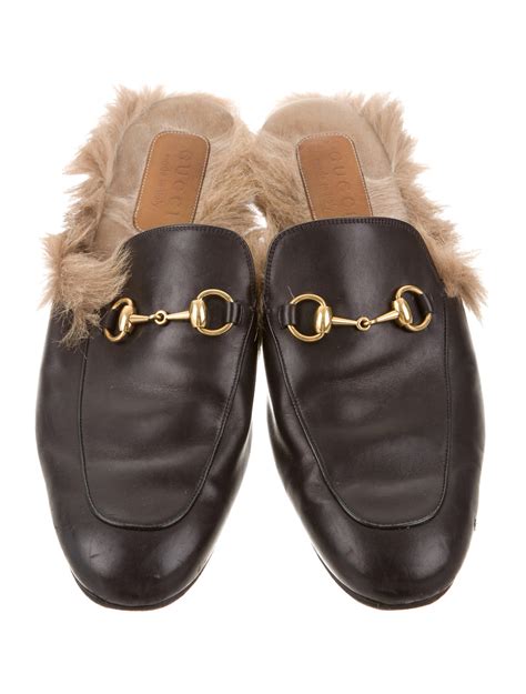 gucci princetown fur men sale|princetown horsebit detailed leather slippers.